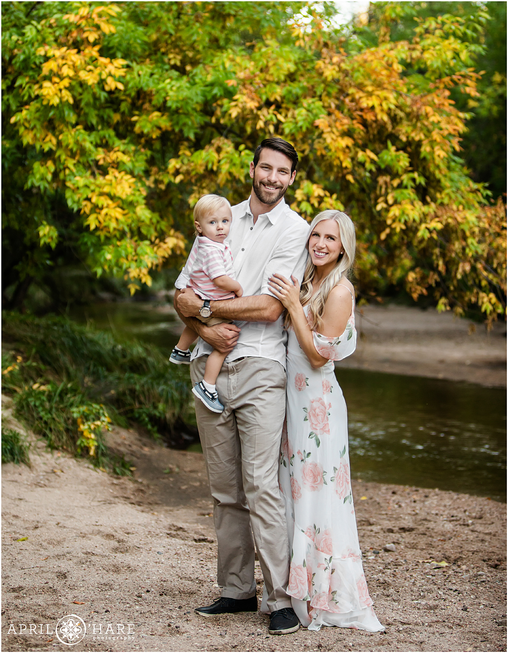 Beautiful Fall Color Family Photography at Cherry Creek Trail at Four Mile Historic Park