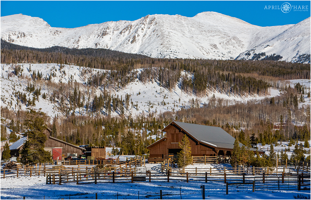 Beautiful Landscape Photo of the Cabin Creek Stables at Devils Thumb Ranch in Tabernash Colorado