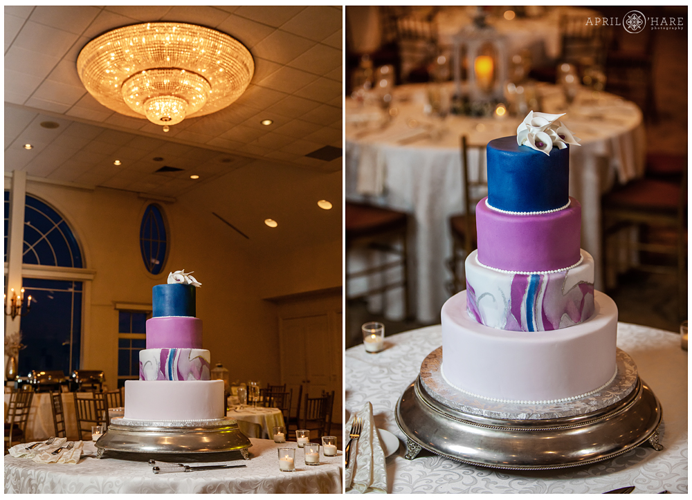 Beautiful wedding cake by Montilio's Bakery at Granite Links Golf Club in Boston
