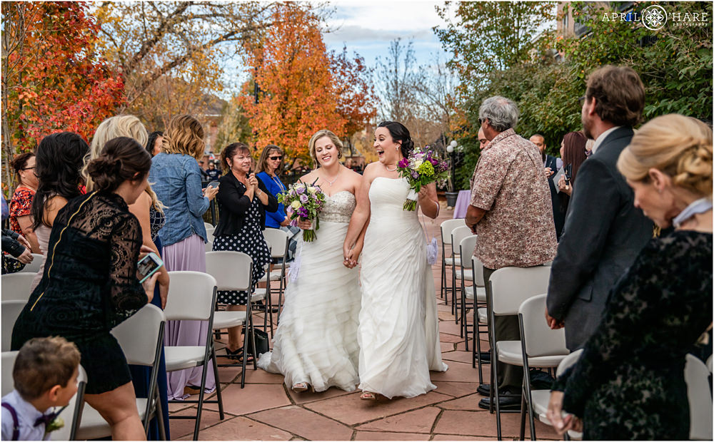 Fall Color Outdoor Same Sex Wedding in Colorado
