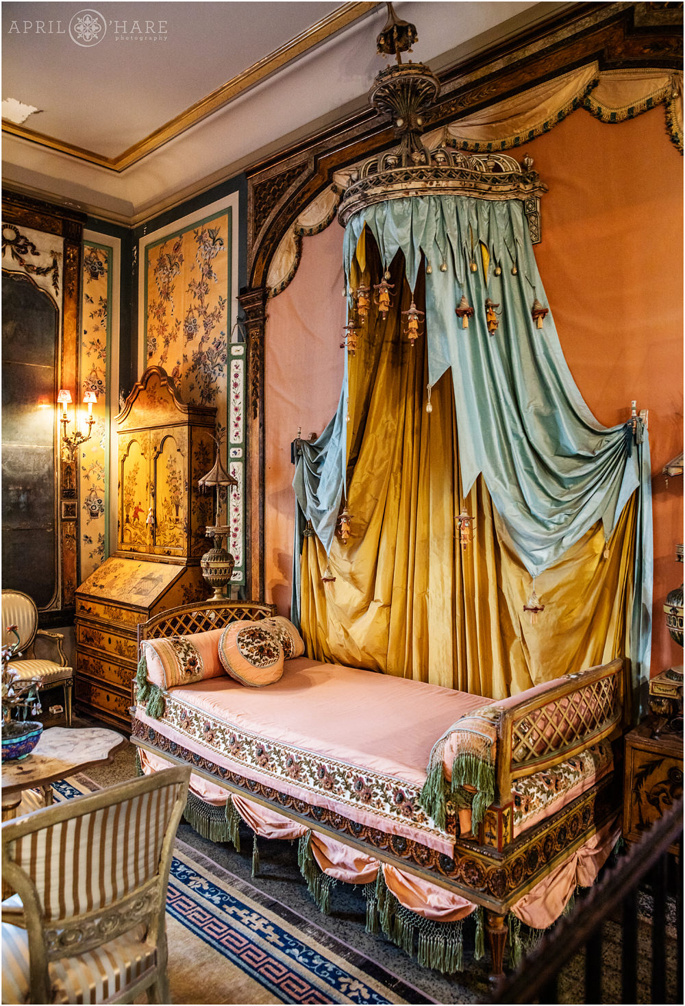 One of the many ornate interior rooms of the main house at Vizcaya Museum and Gardens