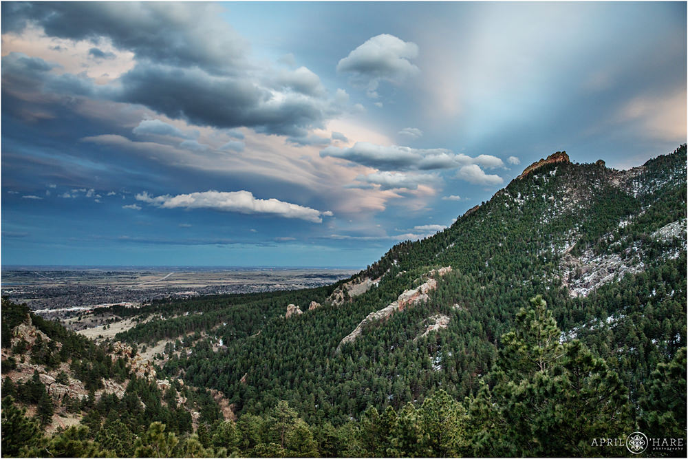 Beautiful landscape photo from Flagstaff Road behind Chautauqua Park in Boulder Colorado