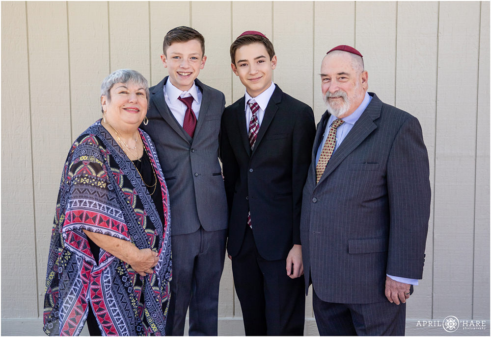 Jewish Family Photos at a Bar Mitzvah in Colorado