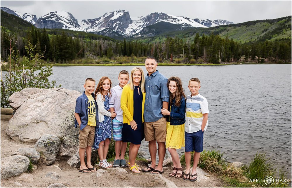 Rocky Mountain National Park Family Photographer at Sprague Lake During Summer