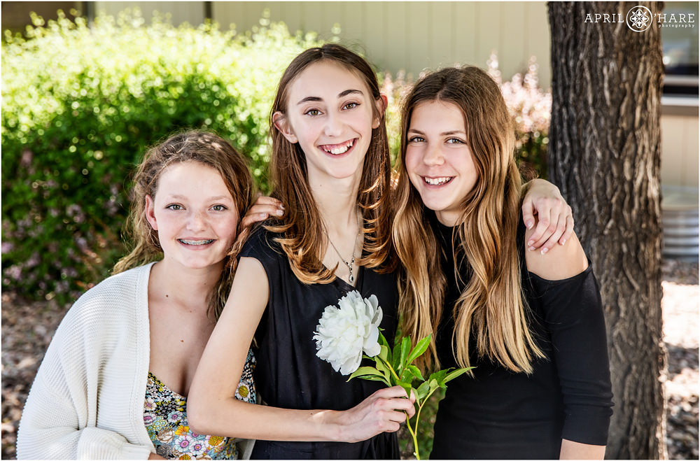 Bat Mitzvah Girl Gets a Photo with her Best Friends