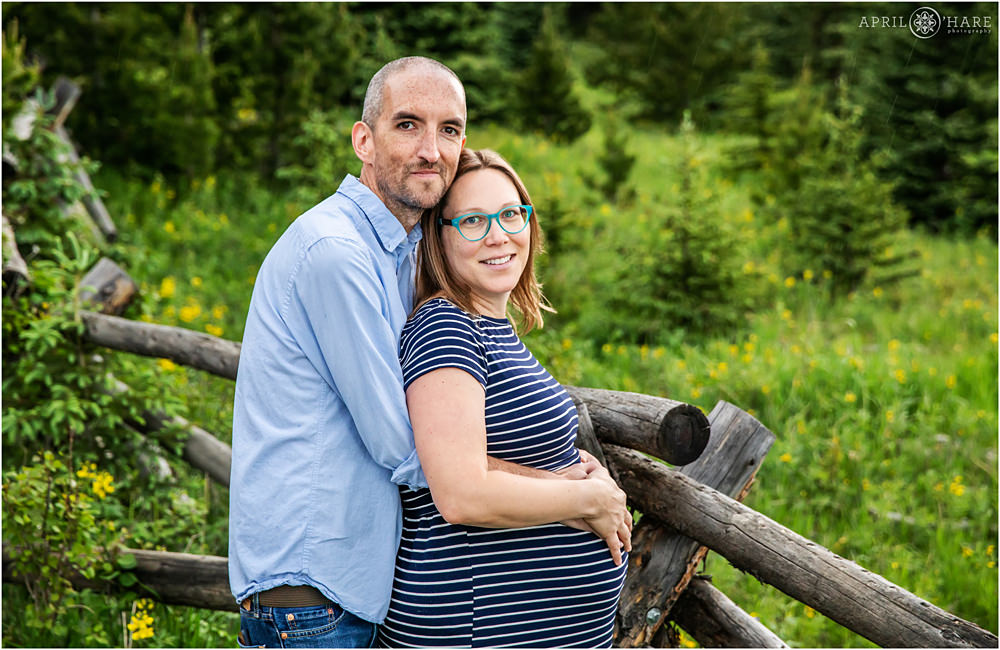 Pretty Colorado Mountain Maternity Photography on Squaw Pass Road 