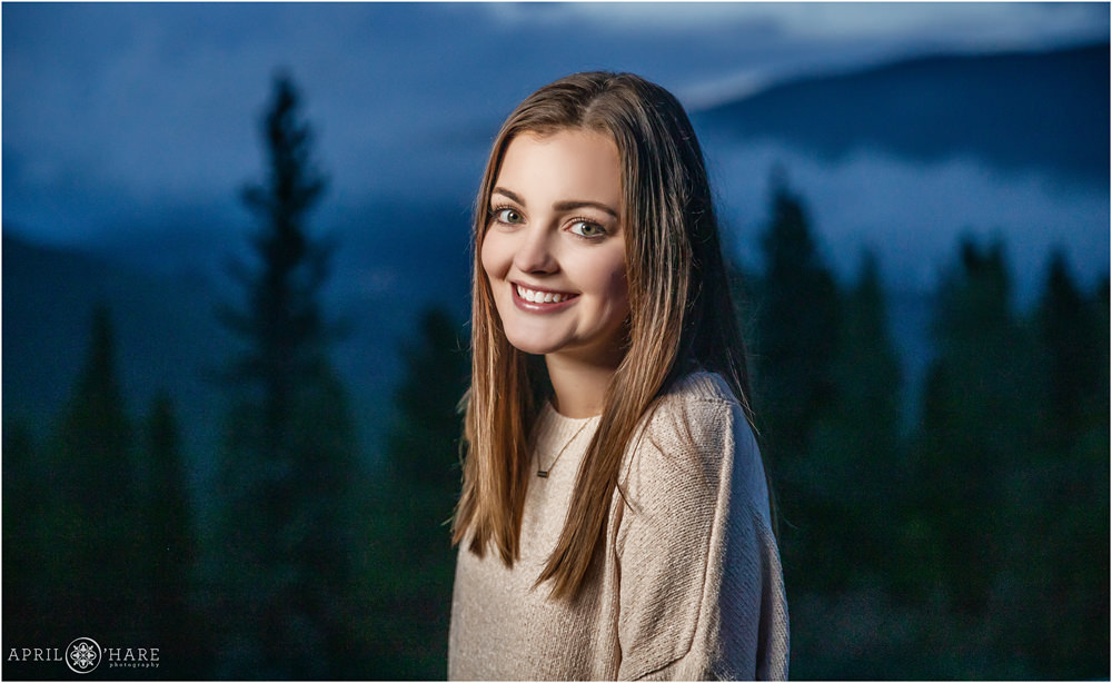 Headshot Portrait at a Misty Mountain Family Photography Session in Evergreen Colorado