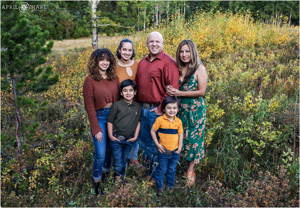 Beautiful Colorful Colorado Family Photos during fall in Evergreen
