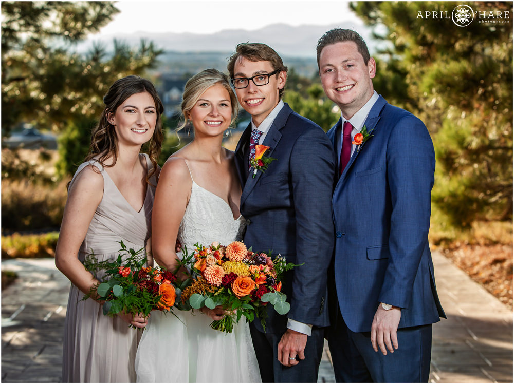 Best Man and Maid of Honor with mountain view at Villa Parker in Colorado