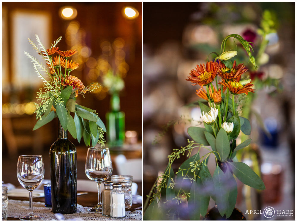 Autumn florals for a rustic Vail wedding at Piney River Ranch in Colorado