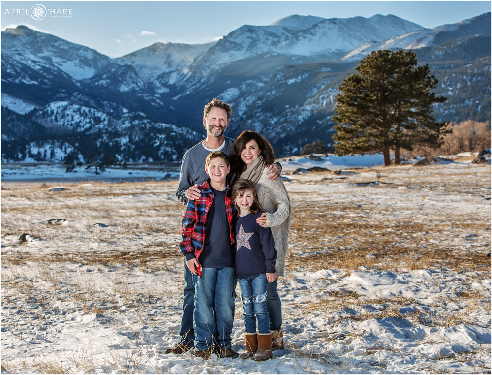 Freezing Cold Day for Family Pictures at RMNP