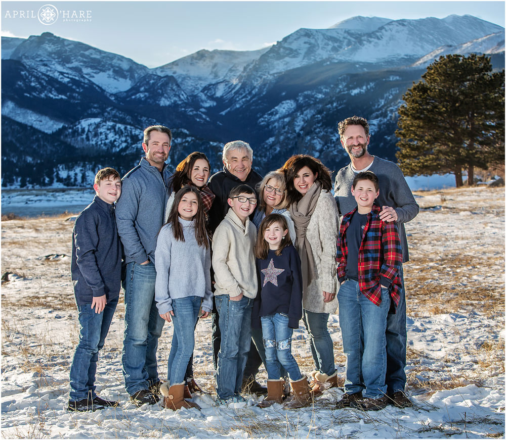 Family Portrait at Moraine Park at RMNP during winter