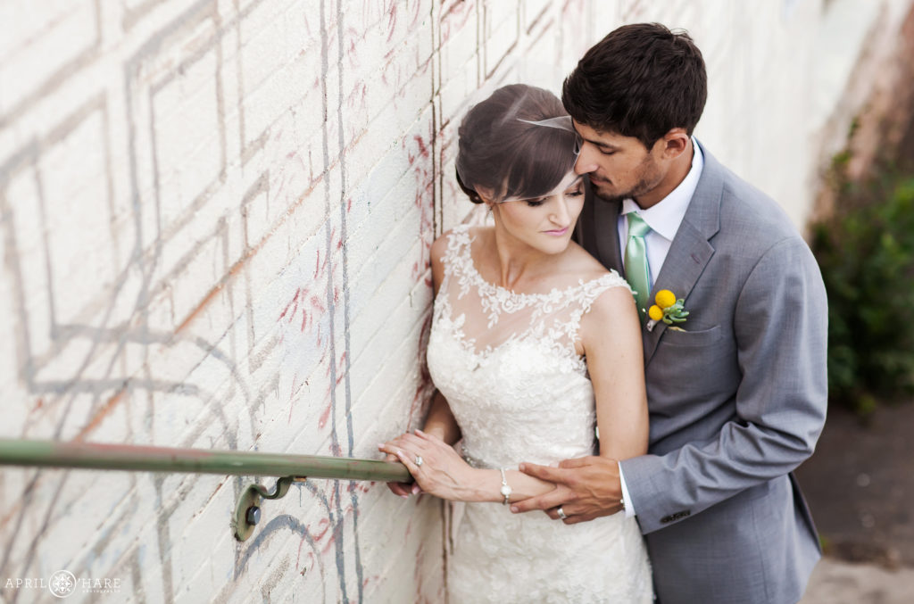 Modern wedding at Boulder Museum of Contemporary Art with a classic historic brick building