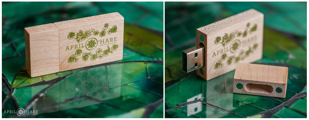 Detail photo of the custom printed USB Memory Direct Drives with Magnetic closure