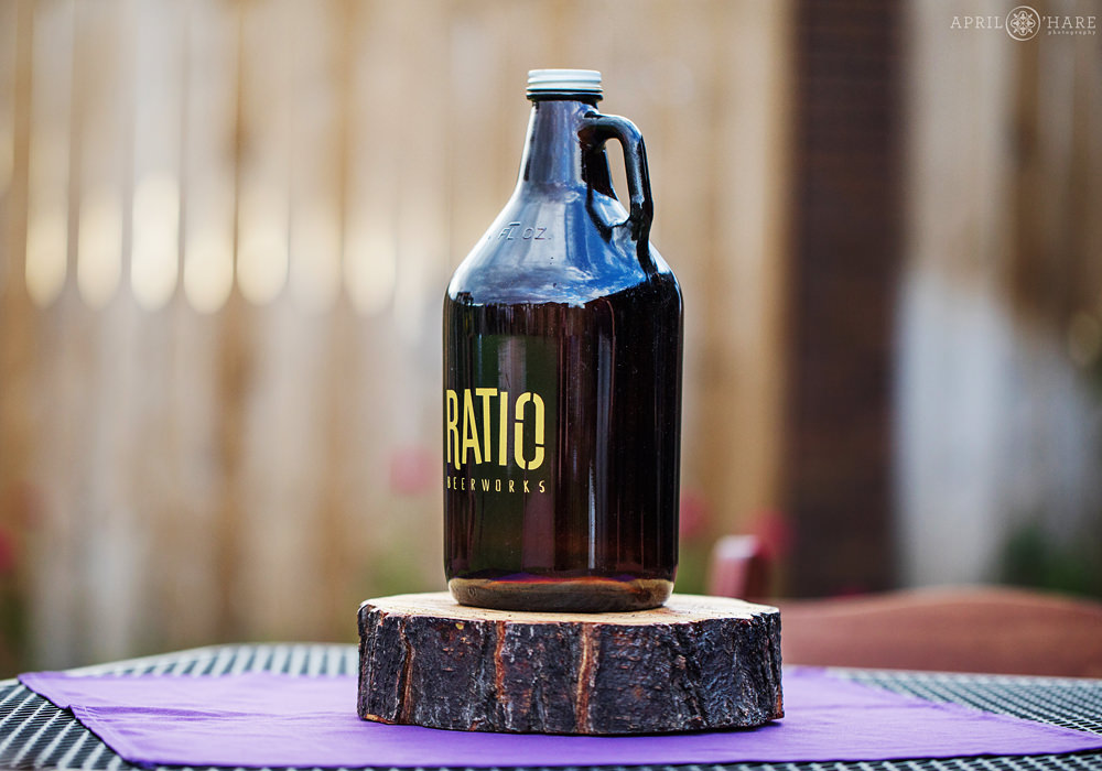 Ratio Beerworks wedding decor on a list of Colorado Breweries that rent out their spaces for wedding receptions