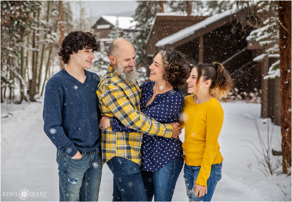 Cute and candid family picture from a Breckenridge Family Photographer in Colorado