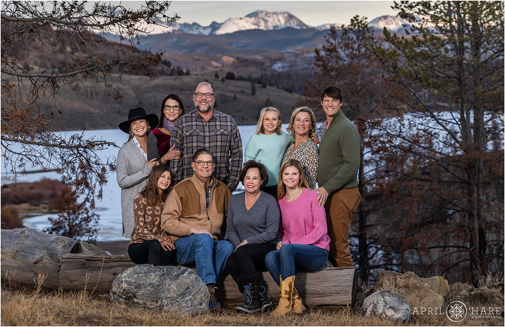 Family pose together at the C Lazy U Ranch in Granby Colorado