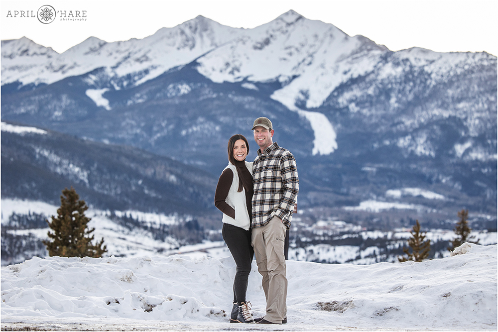 Pretty Mountain Couples Portrait During Winter at Sapphire Point