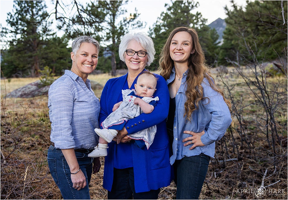 4 Generation Family Portrait in Boulder Colorado