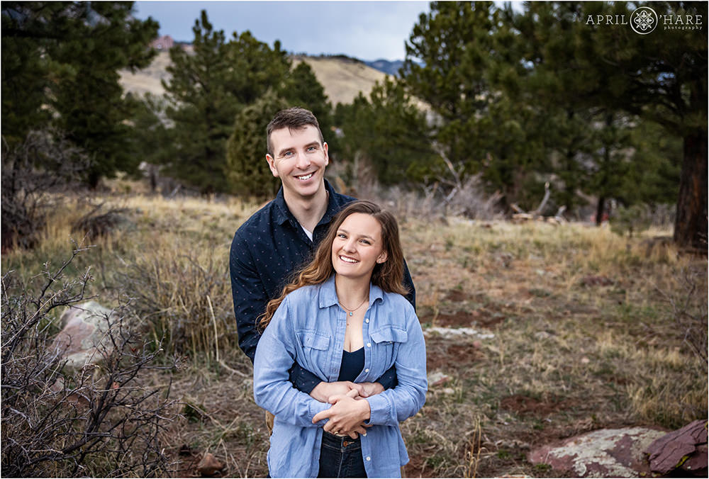 Cute couples portrait in Boulder Colorado