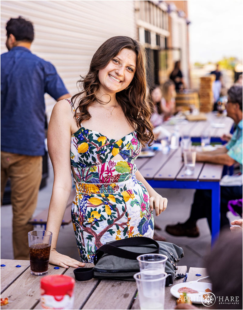 Cute photo of a girl at her brother's bar mitzvah party at Pindustry