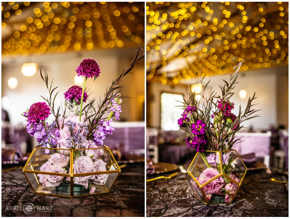 Pretty Purple Table Centerpiece decor by Paper in Blume at Once Upon a Time