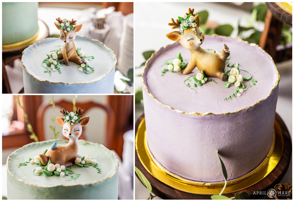 Gorgeous Woodland Creatures Pastel Baby Shower Cakes by Das Meyer at Lumber Baron Inn in Denver CO