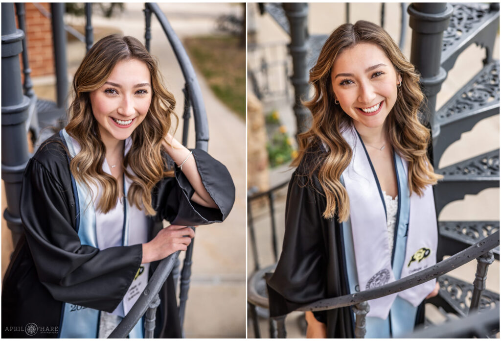 Graduation headshot portraits at CU Boulder Campus