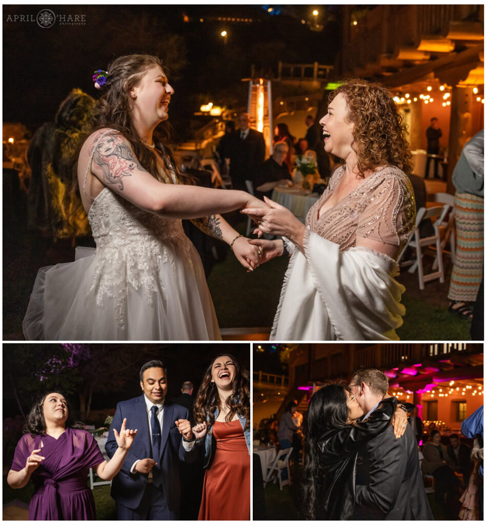 Wedding dance floor photos from Red Rocks