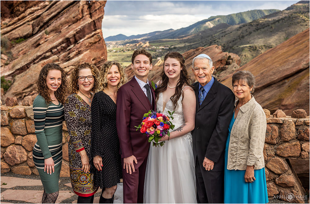 Family portrait at Red Rocks Trading Post in Colorado