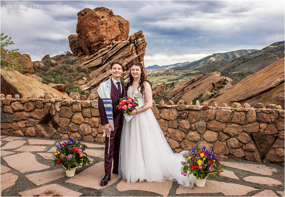 Beautiful spring wedding at Red Rocks Trading Post in Morrison Colorado