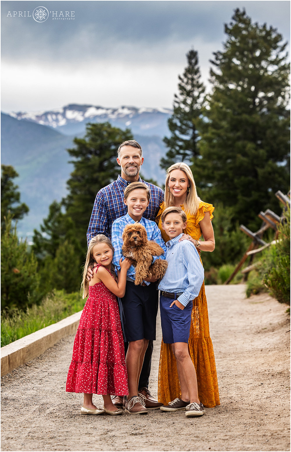Adorable family photo in the mountains of Colorado at Sapphire Point near Frisco