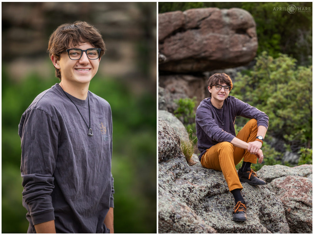 High School Senior Yearbook Portraits at Castlewood Canyon State Park