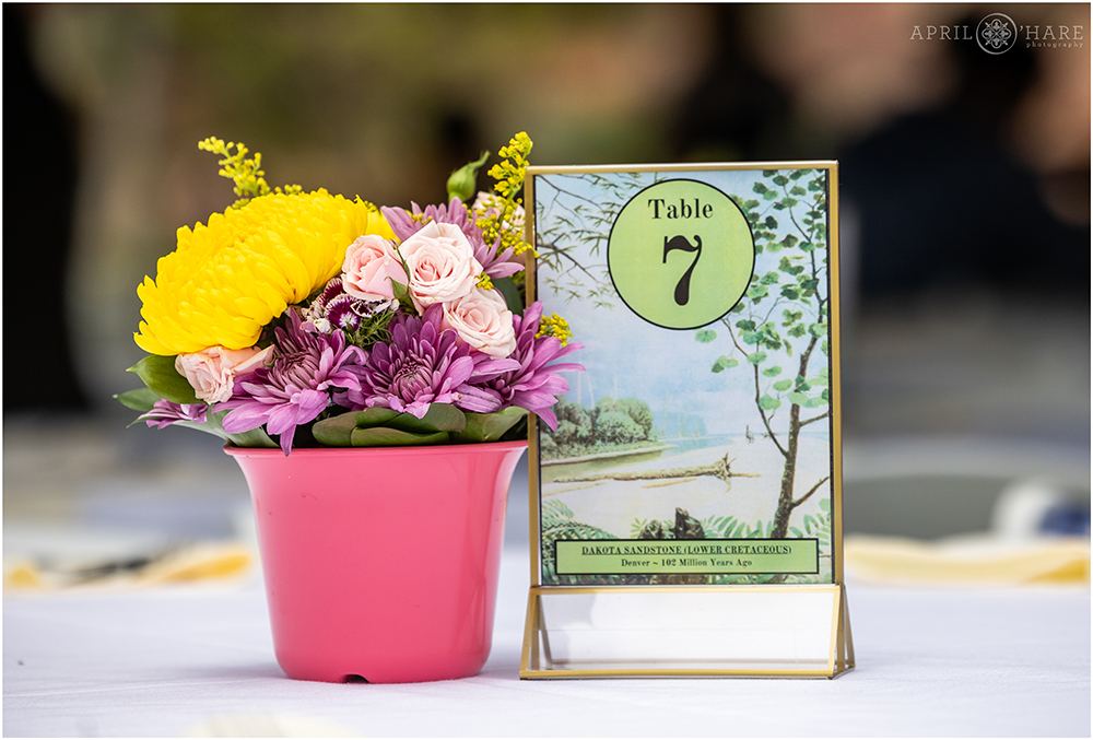 Table Seven Floral Decor at a Red Rocks wedding at the Trading Post