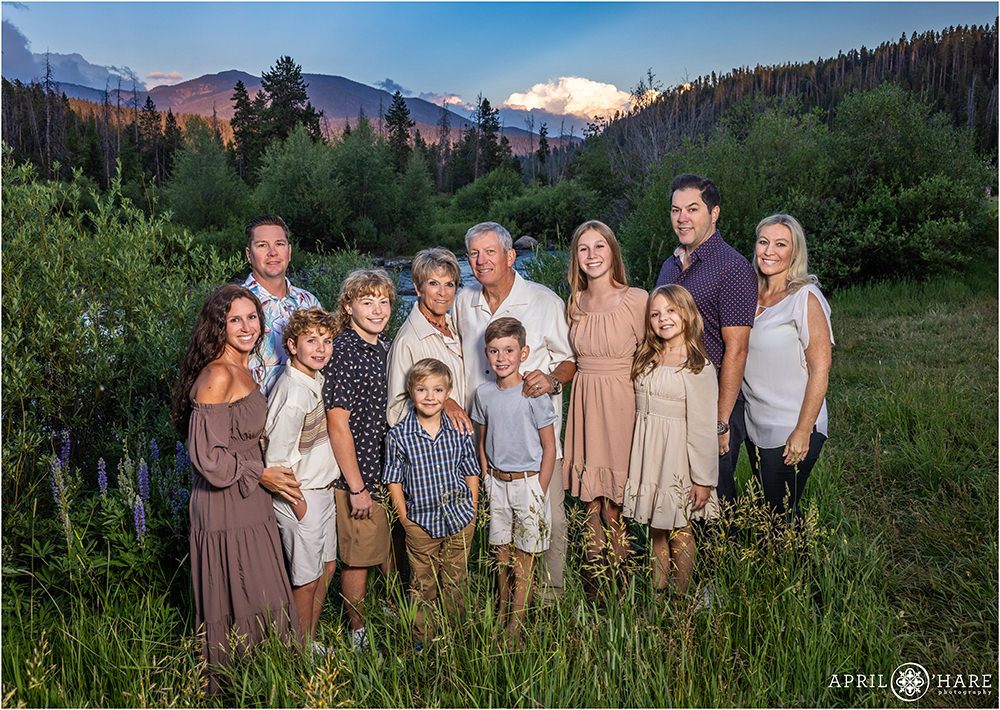 Gorgeous Family Portrait for a family celebrating a 50th Wedding Anniversary in Colorado