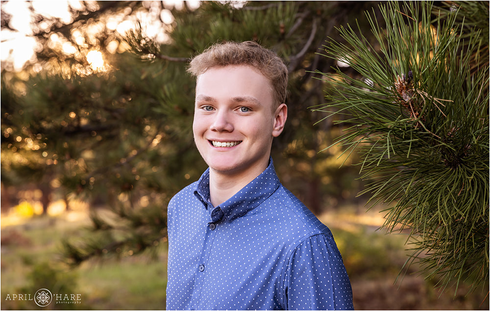 Green Pine Forest Senior Photography in Boulder Colorado