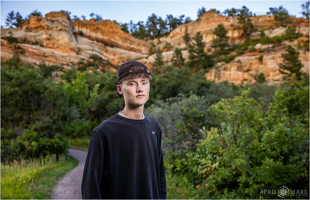 Beautiful scenery at Roxborough State Park for a high school senior session