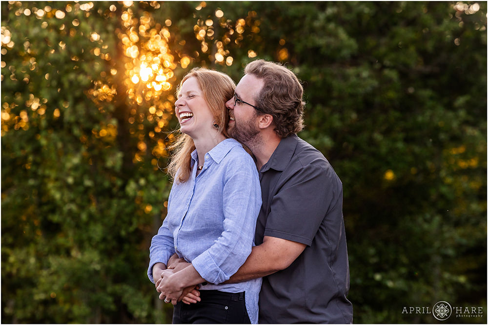 Grand Lake Colorado Sweet Couples Portrait at Point Park