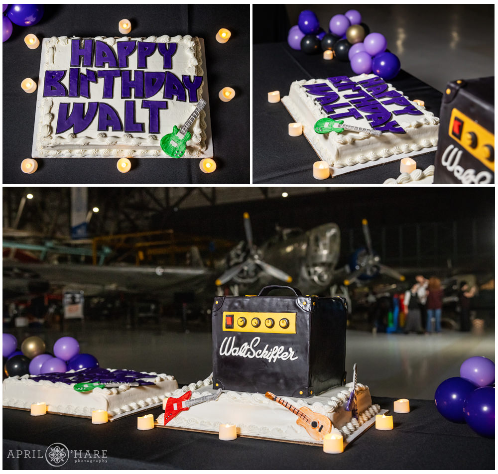 Birthday cakes in the shape of an AMP for a rock music themed bar mitzvah party