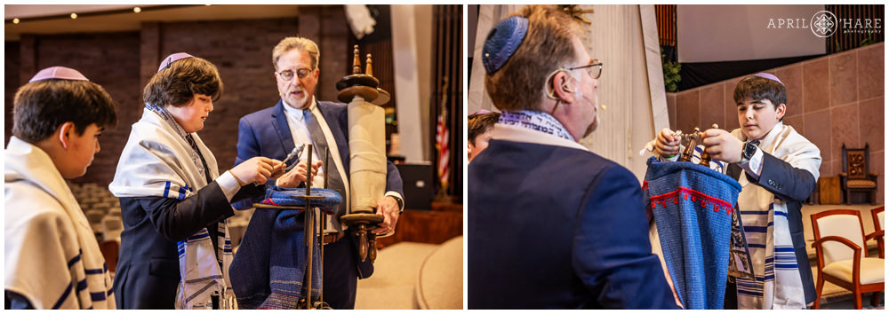 Photos with the Torah at Temple Emanuel
