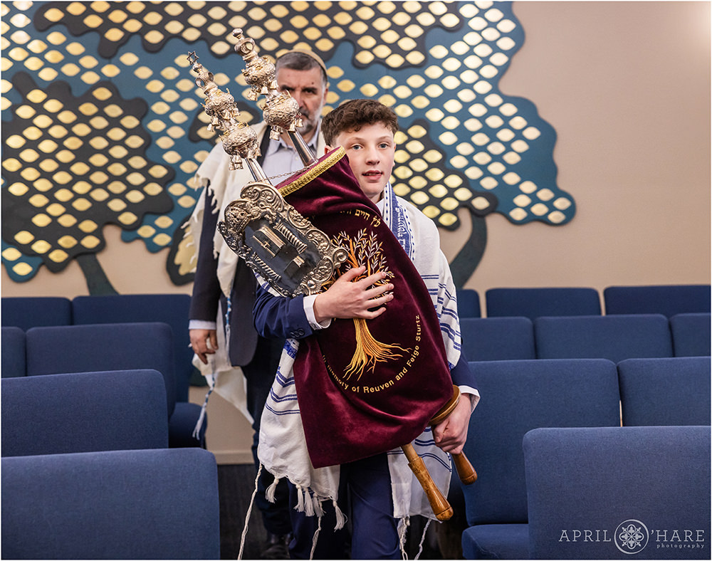 Bar Mitzvah Rehearsal Photography at Congregation Bonai Shalom