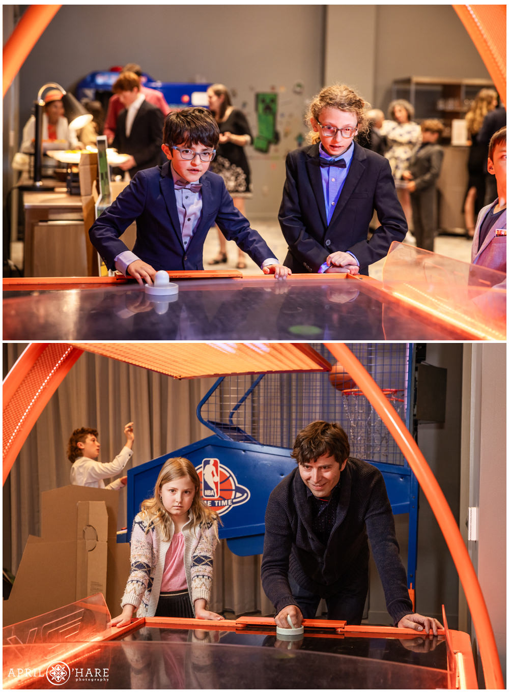 Air Hockey at Bar Mitzvah Party at Limelight Hotel in Boulder Colorado