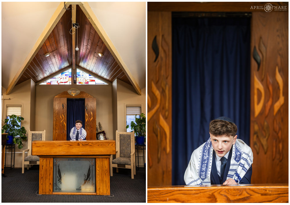 Bar Mitzvah Rehearsal Photography at Congregation Bonai Shalom