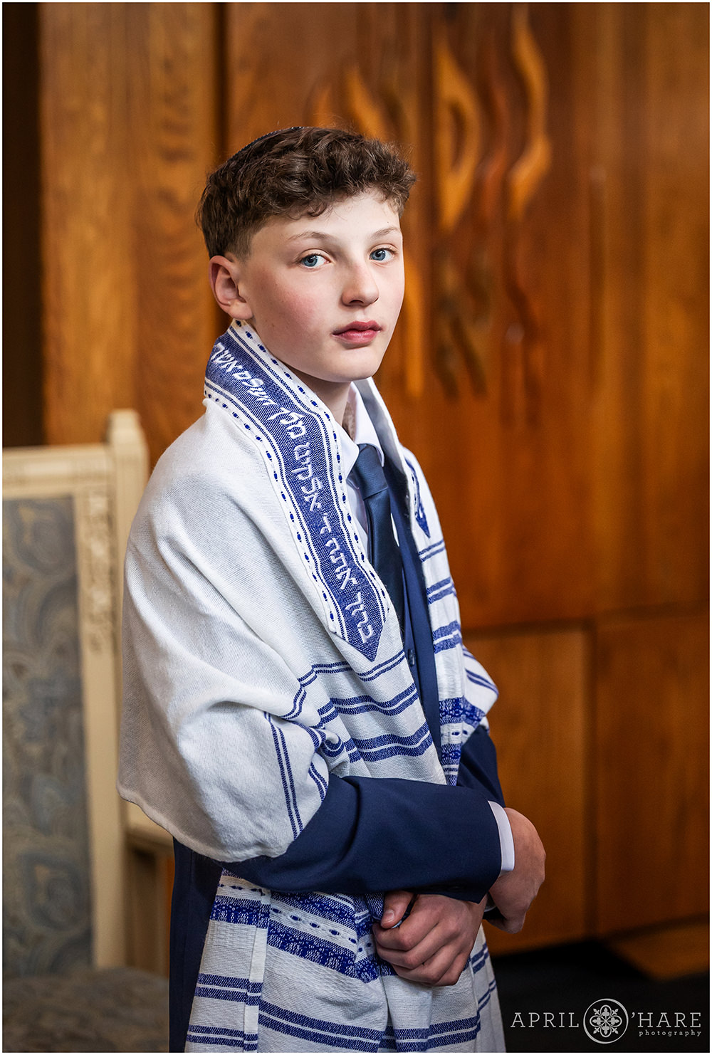 Bar Mitzvah Rehearsal Photography at Congregation Bonai Shalom