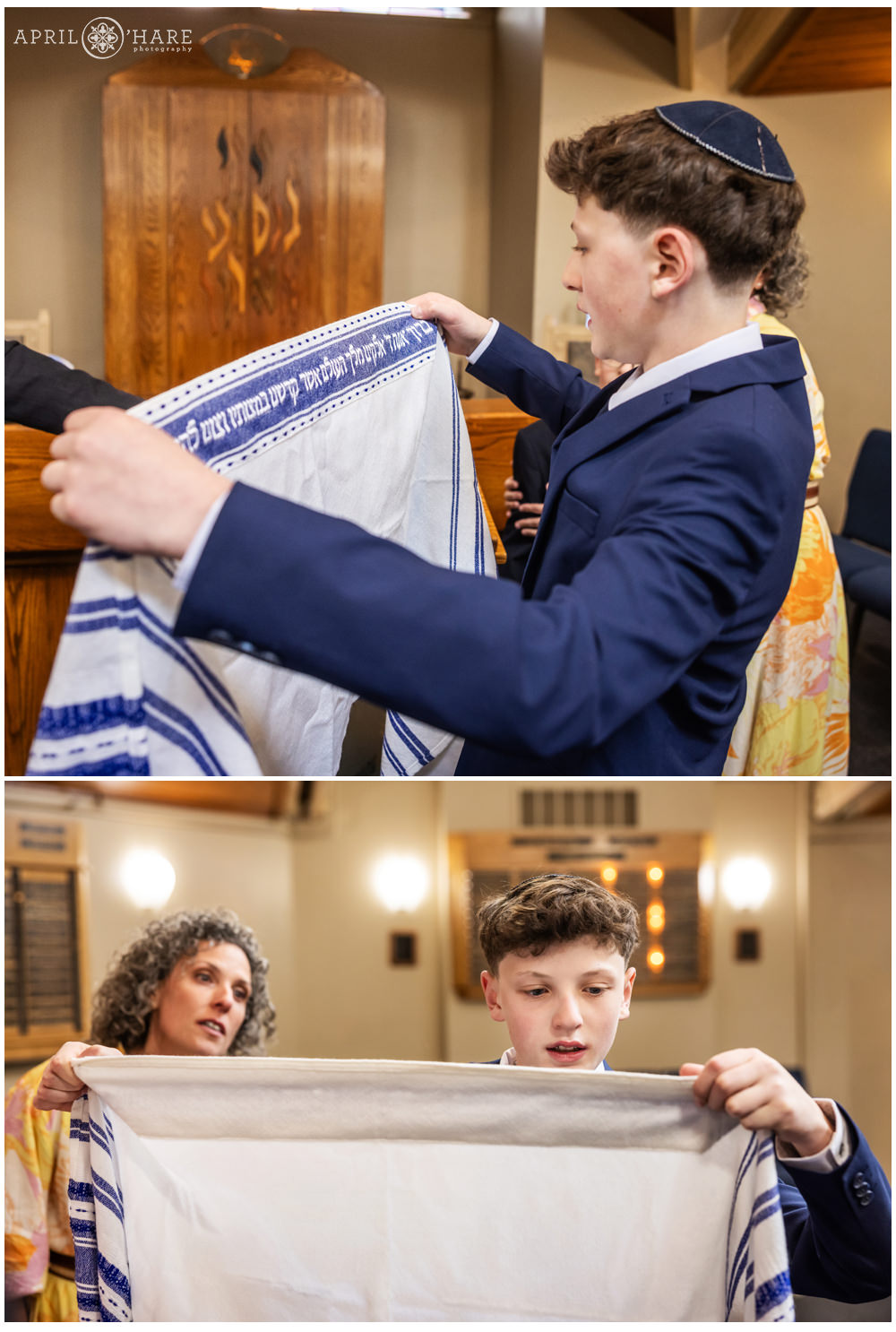 Reading from Tallit Bar Mitzvah Rehearsal Photography at Congregation Bonai Shalom