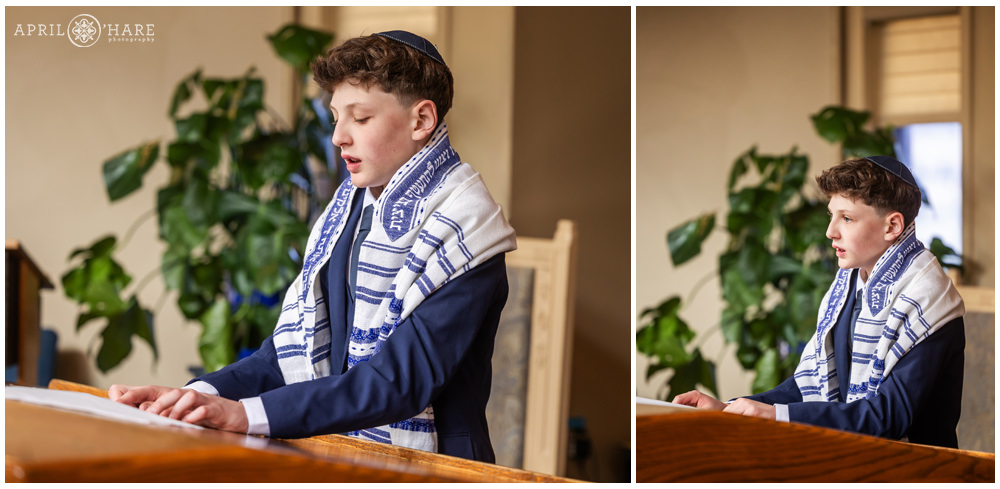 Bar Mitzvah Rehearsal Photography at Congregation Bonai Shalom