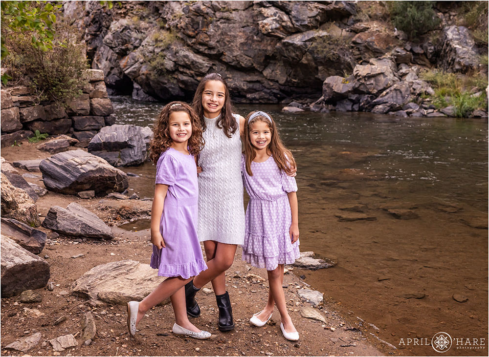 Three Sisters at Clear Creek Greenway Path Near Golden